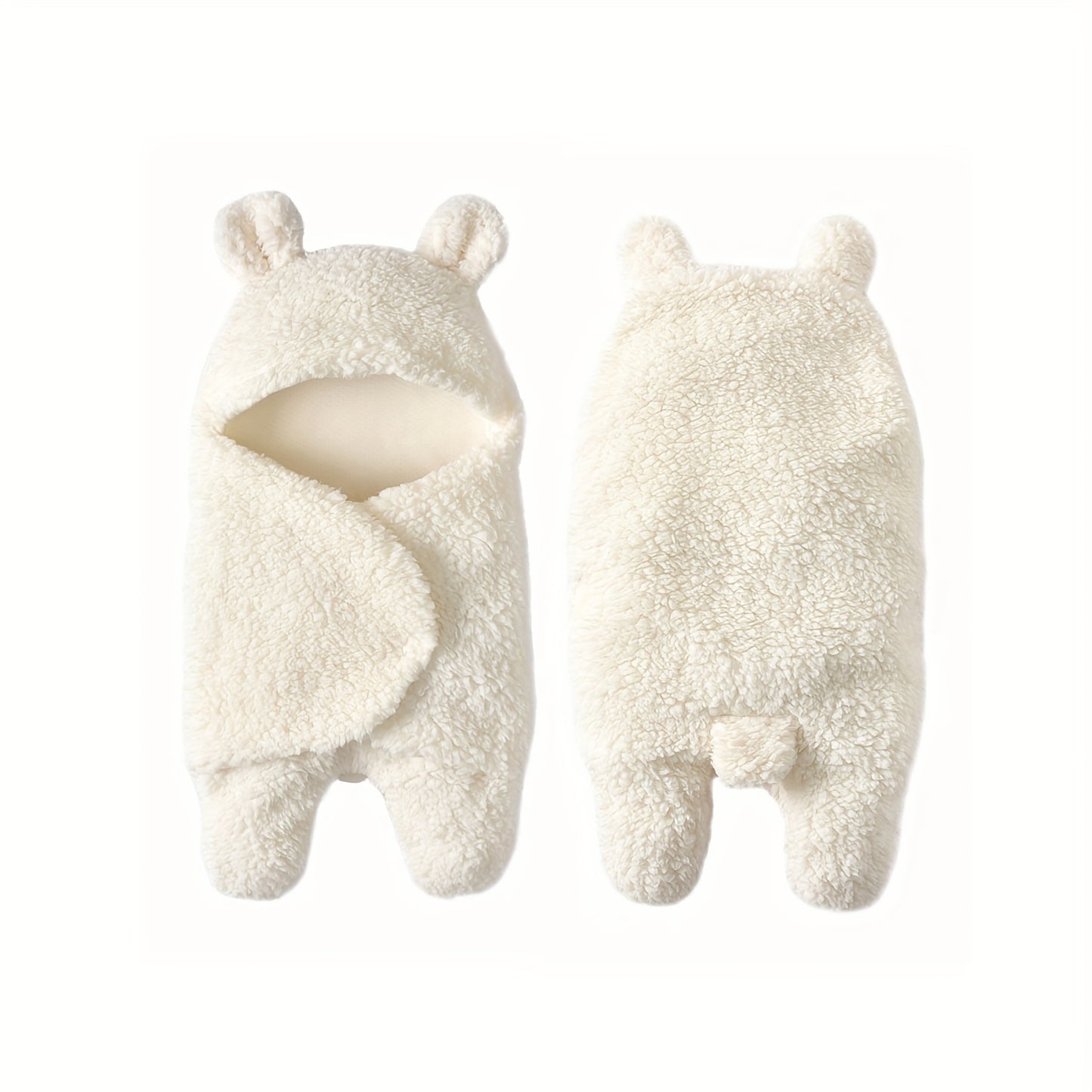Newborn Winter Fleece Teddy Bear Ultra Soft Swaddle - Cozy & Warm - For Christmas, Halloween, Thanksgiving Day - Perfect Gift for Baby Boys & Girls - Suitable for Winter