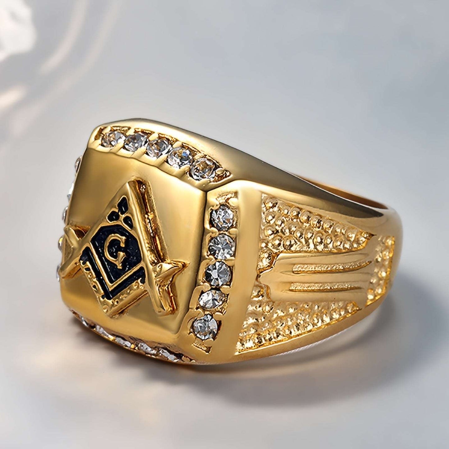 1pc Punk Vintage Men's Stainless Steel Signet Ring, Valentine's Day Gift For Men/Boyfriend/Dad
