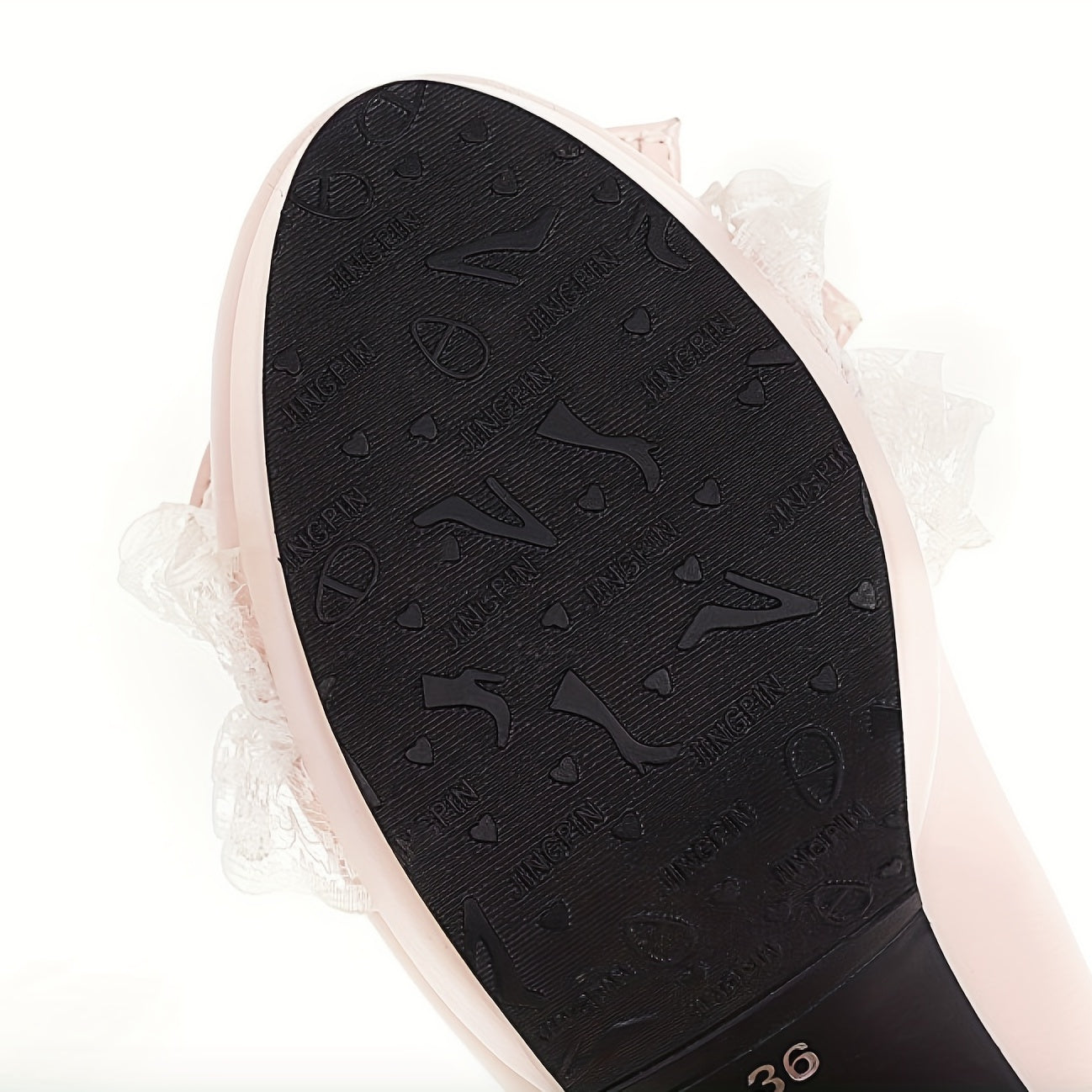 Women's Bow Platform High Heels, Faux Pearl Lace Cross Strap Chunky Heels, Cute Lolita Shoes