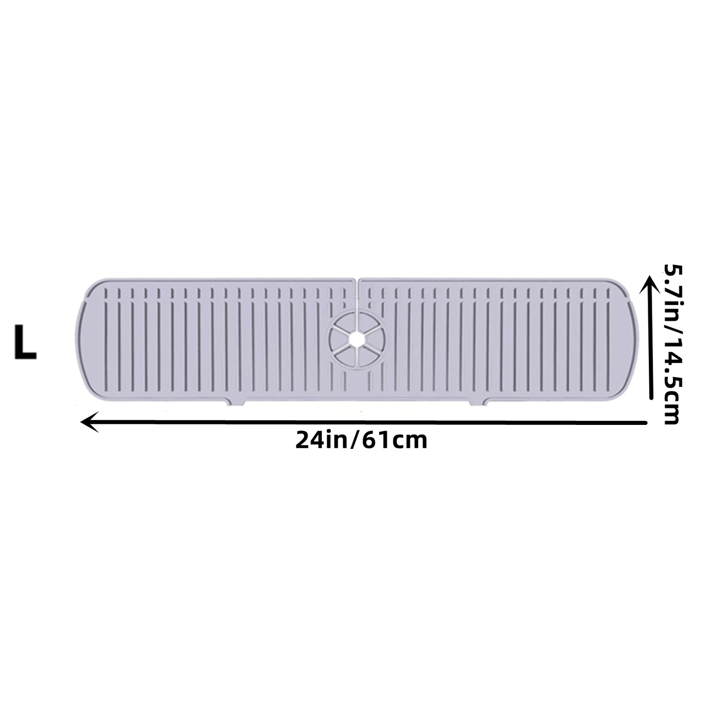1pc Silicone Splash Guard - Sink Faucet Mat for Protecting Countertop and Dishes with Dish Drying Function