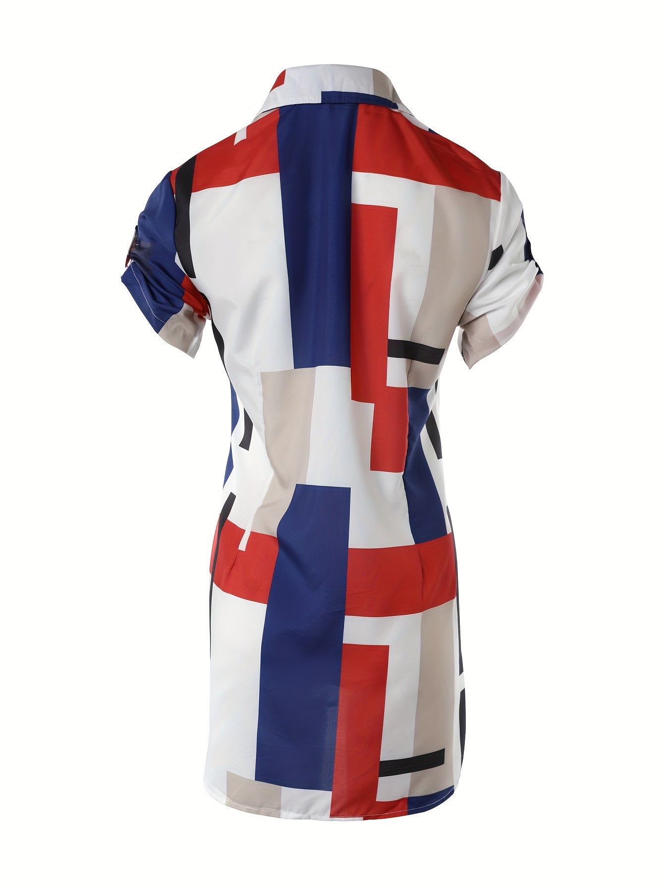 Women's Dresses Multicolor Floral Print Mondrian Dresses
