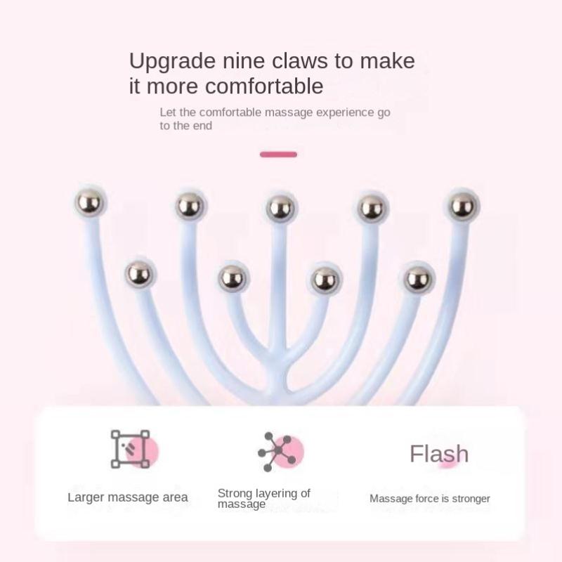 Nine-claw Head Massager, Ball Head Massage Claw, Meridian Massage, Scalp Scratching Comb