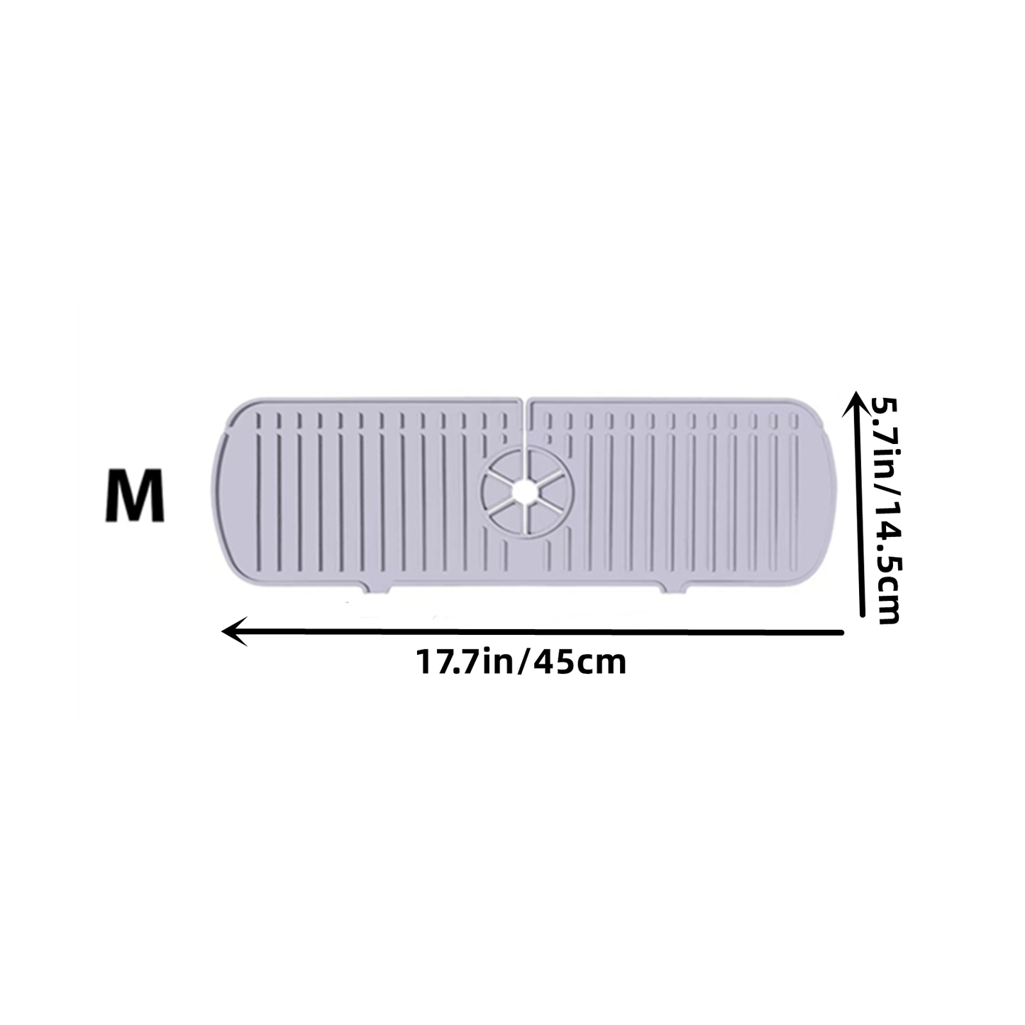 1pc Silicone Splash Guard - Sink Faucet Mat for Protecting Countertop and Dishes with Dish Drying Function