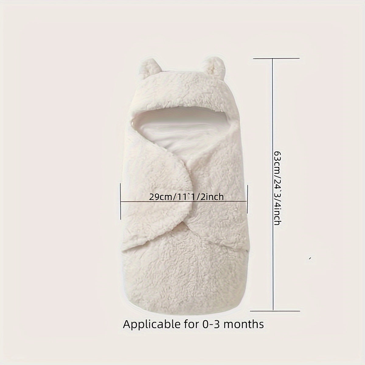 Newborn Winter Fleece Teddy Bear Ultra Soft Swaddle - Cozy & Warm - For Christmas, Halloween, Thanksgiving Day - Perfect Gift for Baby Boys & Girls - Suitable for Winter