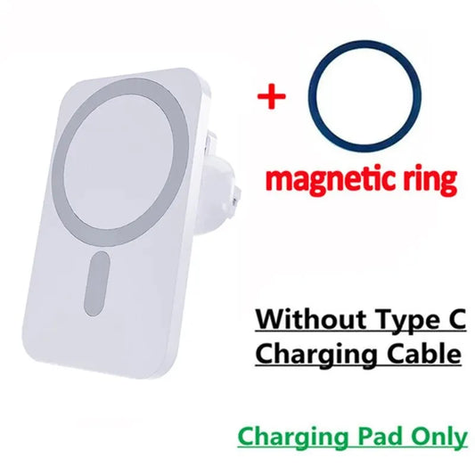 30W Magnetic Car Wireless Charger For iPhone 15 14 13 12 Pro Max Mini MagSafe Car Phone Holder Stand Mount Fast Charging Station