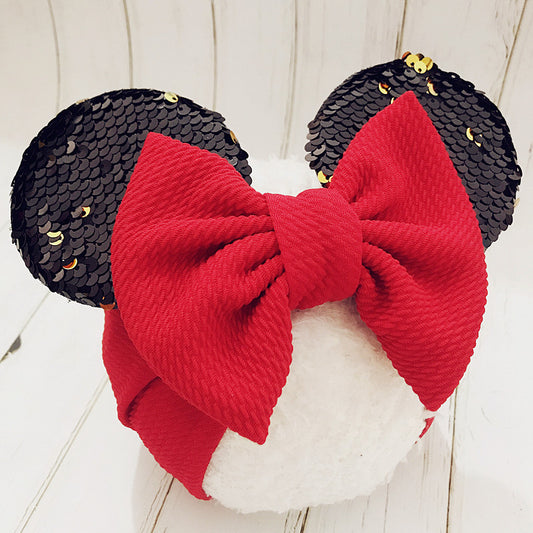 Adorable Kids' Bow Headband Ear Headband - Soft, Adjustable, One-Size-Fits-Most, Perfect for Party, Birthday, Christmas Baby Gifts, Hair Accessories, Cute Photo Shoot Prop, Everyday Wear