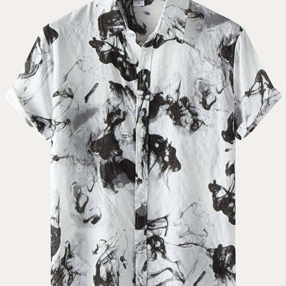 2022 New Arrival: Mens Fashionable Printed Short Sleeve Casual Beach Shirt - Lightweight & Comfortable, Perfect for Summer & Christmas Gifts