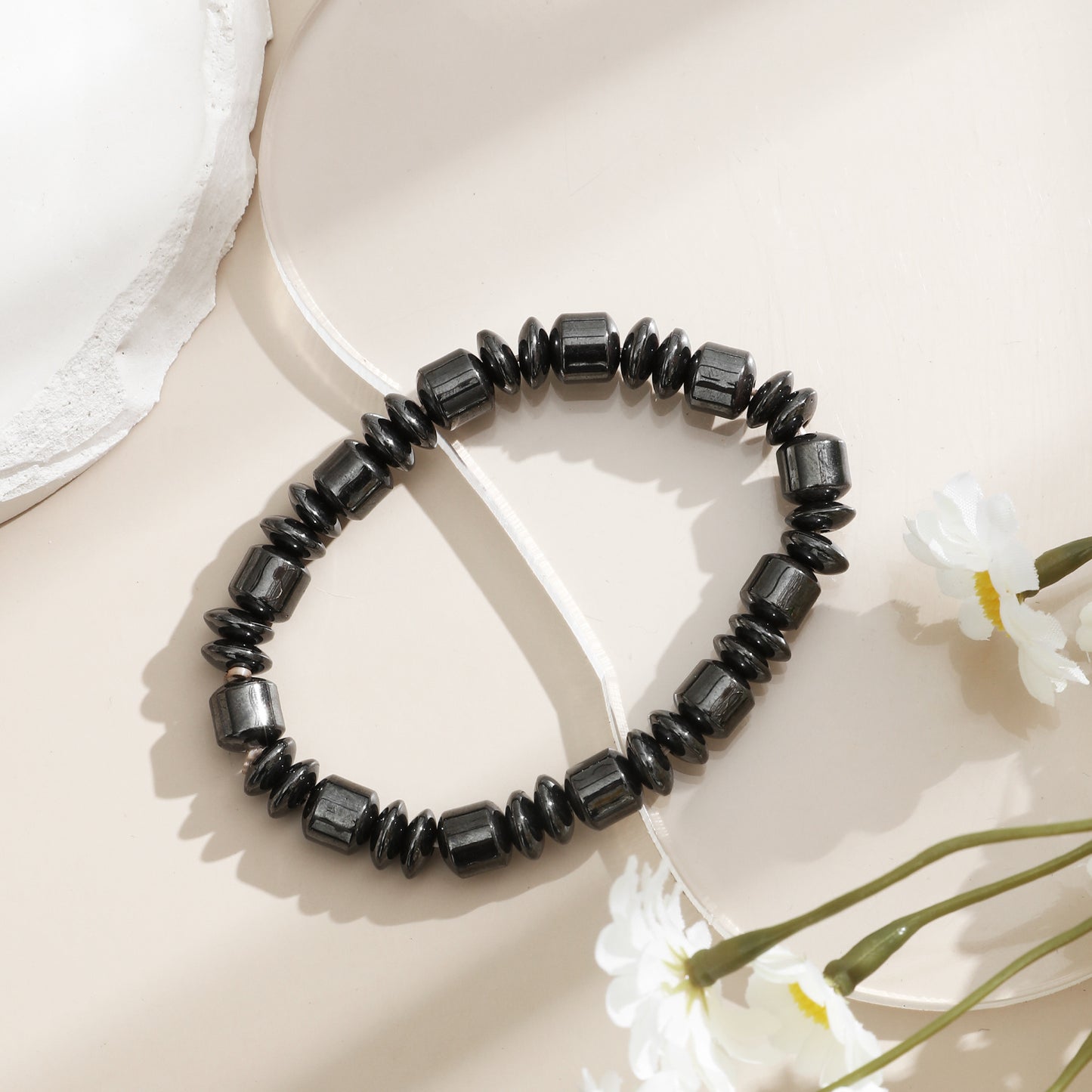 1/2/3pcs Men's Fashionable Sports Black Bracelet