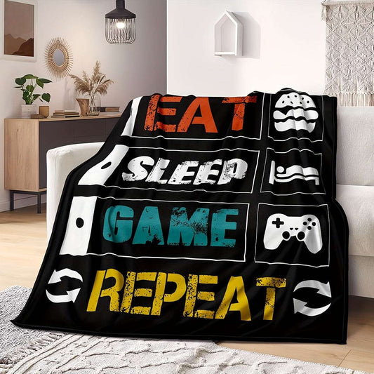 Warm and Cozy Flannel Gaming Throw Blanket for Couch and Bed - Perfect for Gameplay and Relaxation