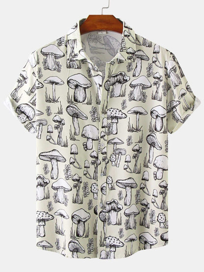 New For 2022, Men's Color Pattern Casual Short Sleeve Lapel Shirt