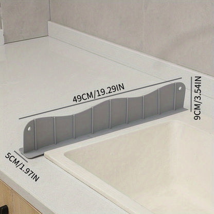 1pc Silicone Splash Guard - Sink Faucet Mat for Protecting Countertop and Dishes with Dish Drying Function