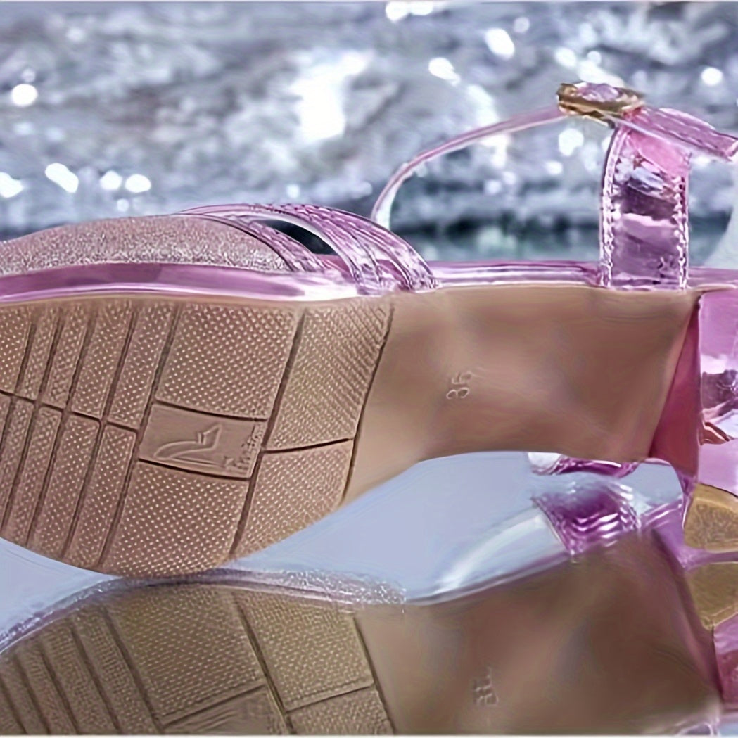 [Summer High Heels] Stylish And Comfortable British Peep-Toe Buckle High Heels | 2022 Summer New Style Fashion for Women