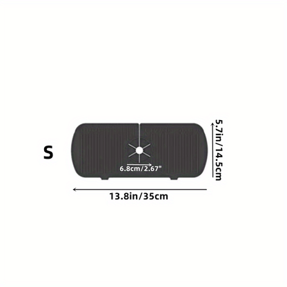1pc Silicone Splash Guard - Sink Faucet Mat for Protecting Countertop and Dishes with Dish Drying Function