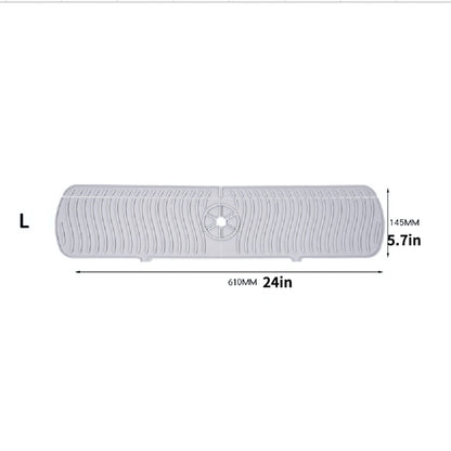 1pc Silicone Splash Guard - Sink Faucet Mat for Protecting Countertop and Dishes with Dish Drying Function