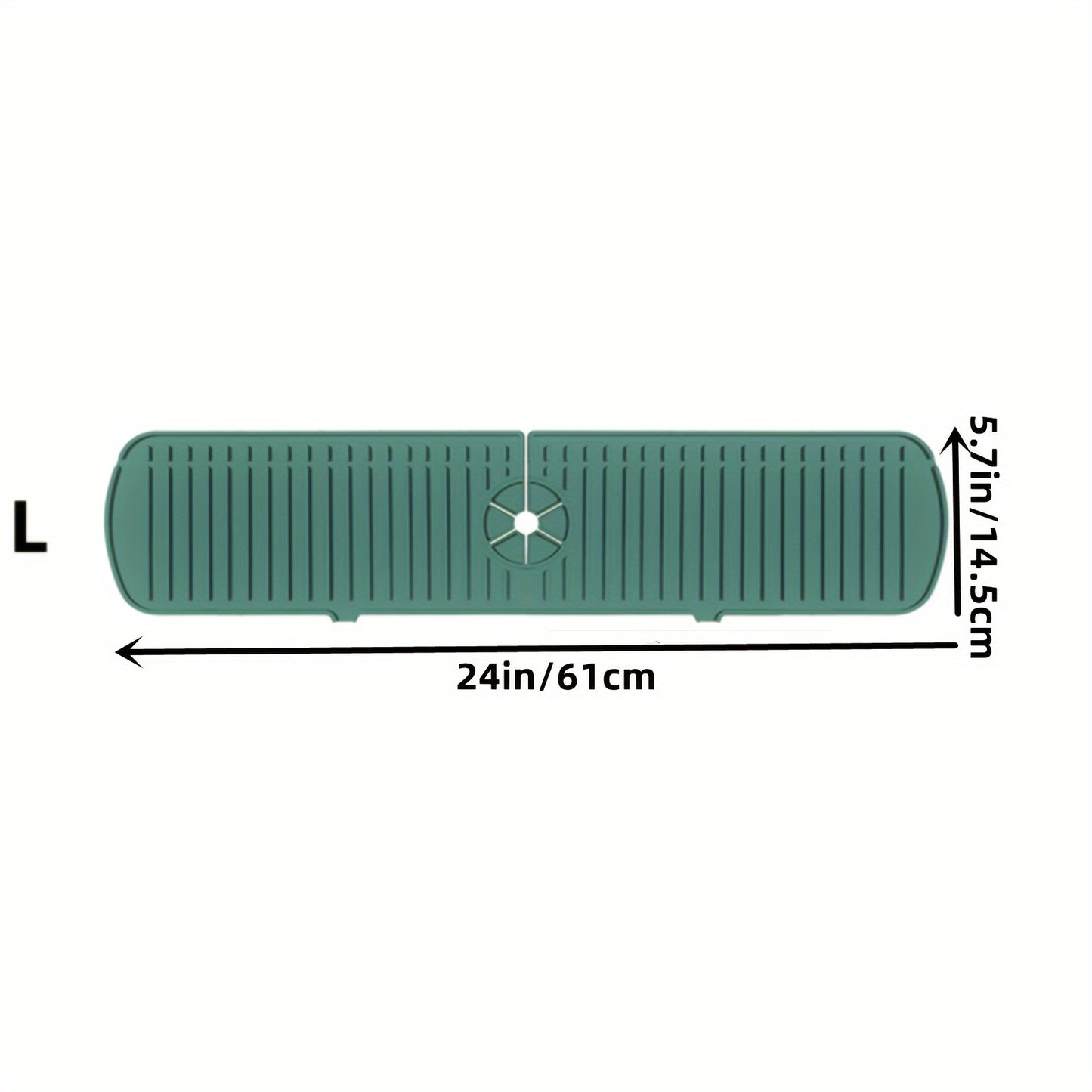 1pc Silicone Splash Guard - Sink Faucet Mat for Protecting Countertop and Dishes with Dish Drying Function