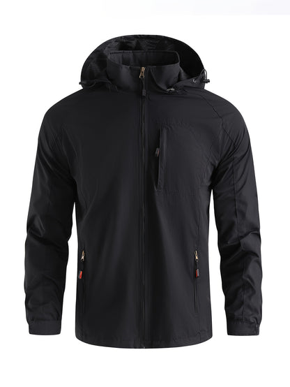 [Popular Choice] Men's Lightweight Jacket Packable Windbreaker Running Jacket Coat Stand Collar Windbreaker Bomber Jacket