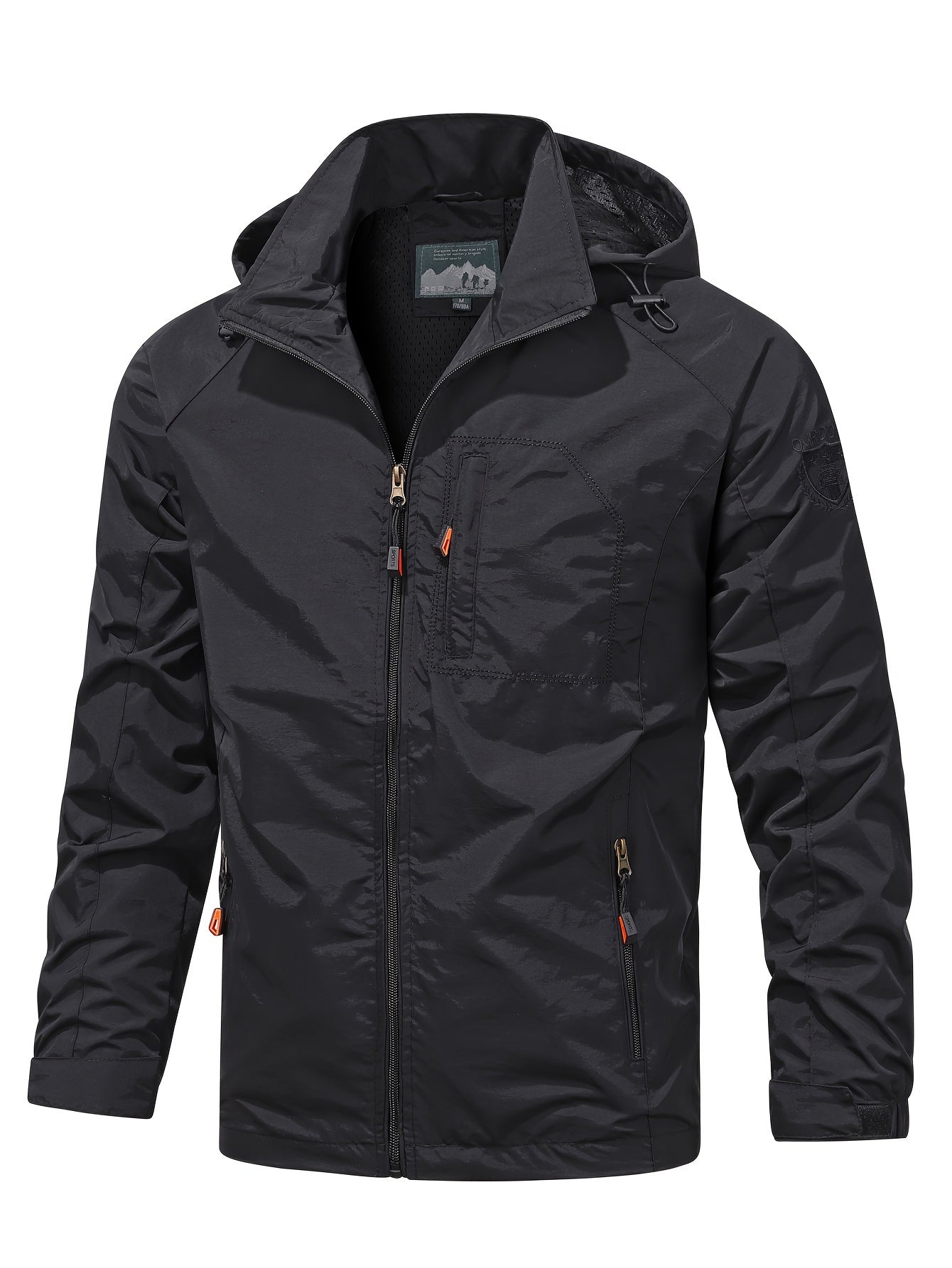 [Popular Choice] Men's Lightweight Jacket Packable Windbreaker Running Jacket Coat Stand Collar Windbreaker Bomber Jacket