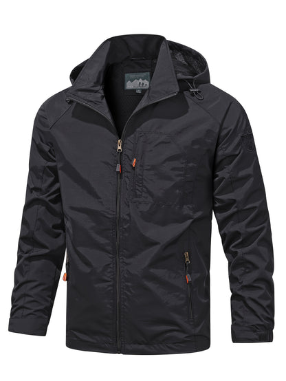 [Popular Choice] Men's Lightweight Jacket Packable Windbreaker Running Jacket Coat Stand Collar Windbreaker Bomber Jacket