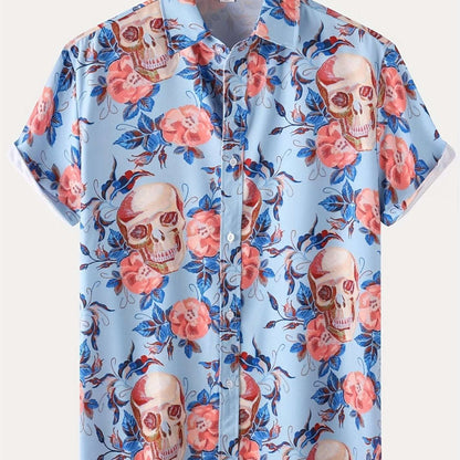 Autumn Breeze Short Sleeve Shirt - Vibrant Autumn-Inspired Print Design for Men, Perfect for Casual Wear - Latest 2022 Fashion Trend, Unique Halloween-Themed Design