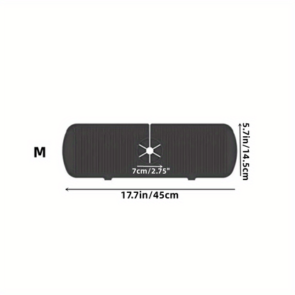 1pc Silicone Splash Guard - Sink Faucet Mat for Protecting Countertop and Dishes with Dish Drying Function
