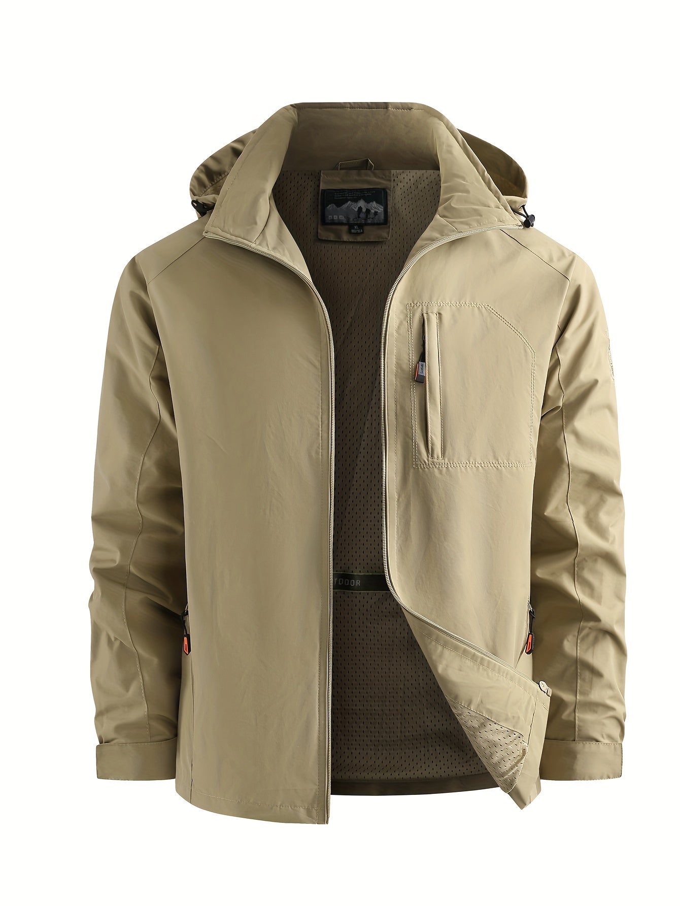 [Popular Choice] Men's Lightweight Jacket Packable Windbreaker Running Jacket Coat Stand Collar Windbreaker Bomber Jacket