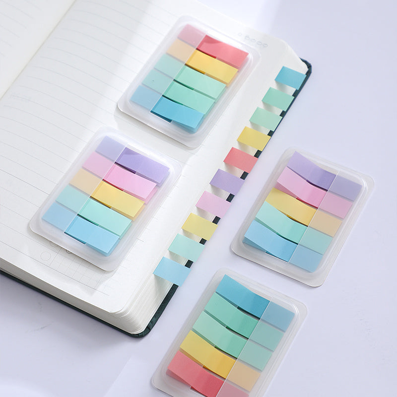 100-Count Oblong Sticky Tabs | Writable & Repositionable Page Flags | Color-Coded Index Tabs for Easy Organization