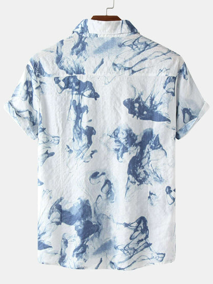 2022 New Arrival: Mens Fashionable Printed Short Sleeve Casual Beach Shirt - Lightweight & Comfortable, Perfect for Summer & Christmas Gifts