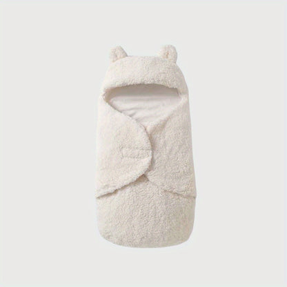 Newborn Winter Fleece Teddy Bear Ultra Soft Swaddle -  Cozy & Warm - For Christmas, Halloween, Thanksgiving Day - Perfect Gift for Baby Boys & Girls -  Suitable for Winter