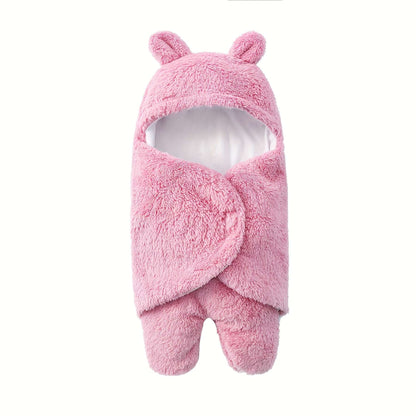 Newborn Winter Fleece Teddy Bear Ultra Soft Swaddle -  Cozy & Warm - For Christmas, Halloween, Thanksgiving Day - Perfect Gift for Baby Boys & Girls -  Suitable for Winter