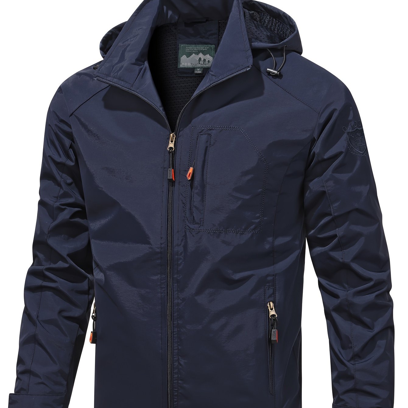 [Popular Choice] Men's Lightweight Jacket Packable Windbreaker Running Jacket Coat Stand Collar Windbreaker Bomber Jacket
