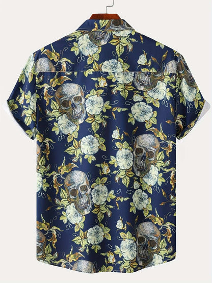 Autumn Breeze Short Sleeve Shirt - Vibrant Autumn-Inspired Print Design for Men, Perfect for Casual Wear - Latest 2022 Fashion Trend, Unique Halloween-Themed Design