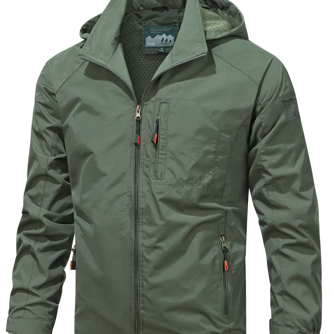 [Popular Choice] Men's Lightweight Jacket Packable Windbreaker Running Jacket Coat Stand Collar Windbreaker Bomber Jacket
