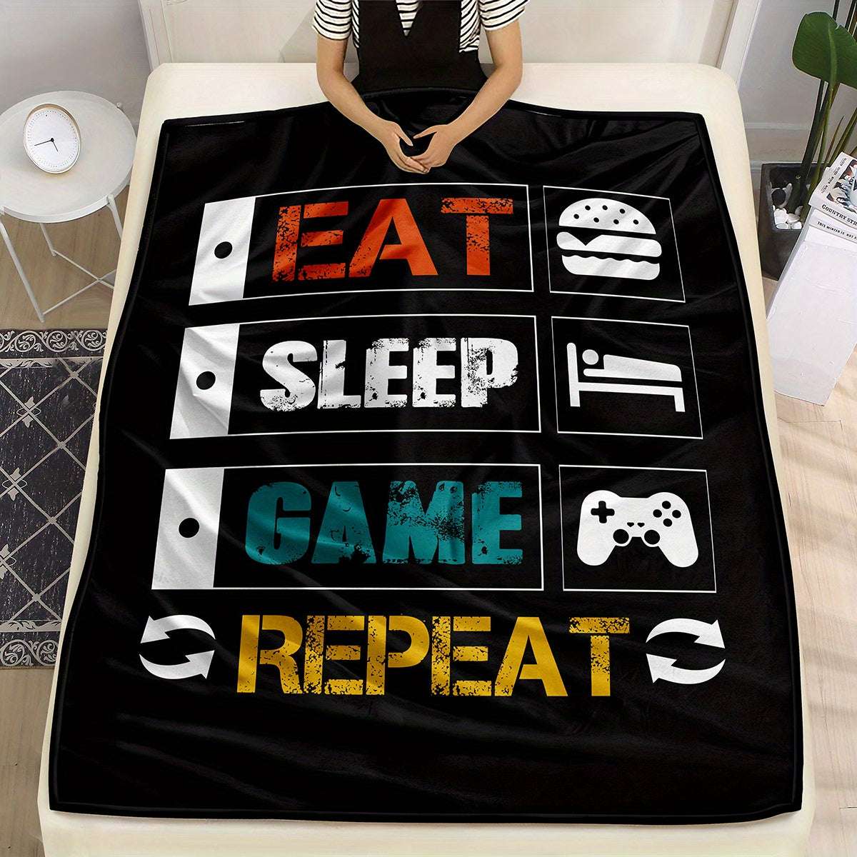 Warm and Cozy Flannel Gaming Throw Blanket for Couch and Bed - Perfect for Gameplay and Relaxation