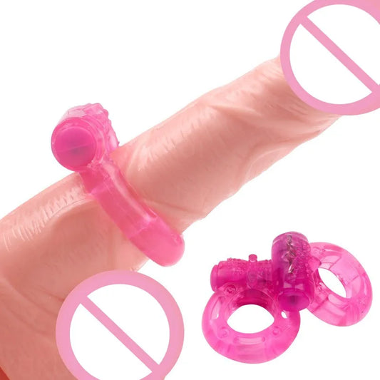 Butterfly Vibrating Cock Rings Silicone Penis Ring Vibrator Male Penis Extender Clitoral Stimulate Adults Sex Toys for Men