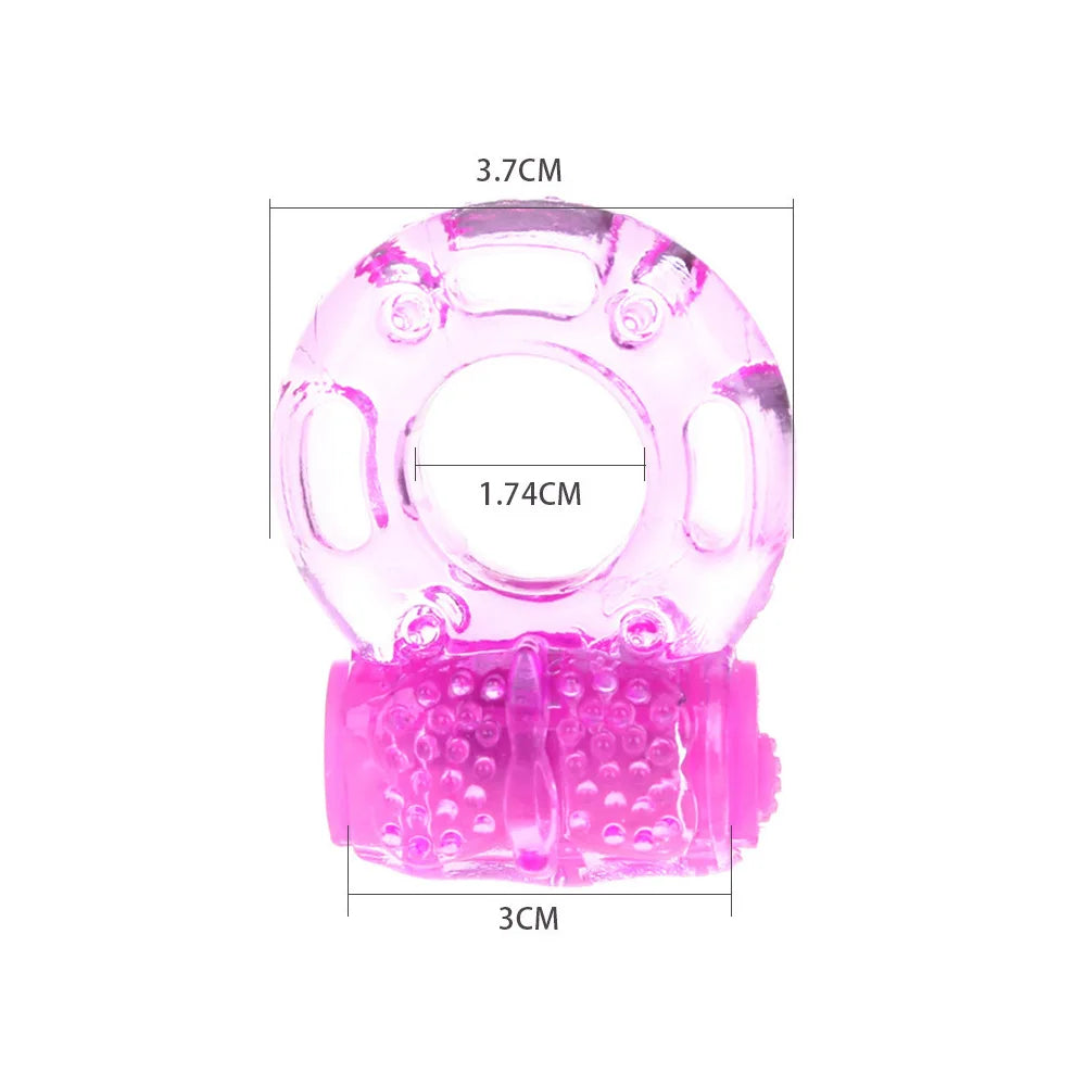 Butterfly Vibrating Cock Rings Silicone Penis Ring Vibrator Male Penis Extender Clitoral Stimulate Adults Sex Toys for Men