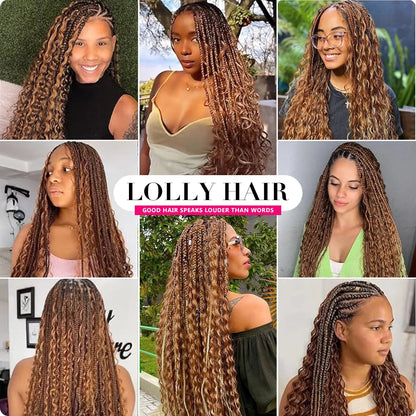 4 27 Highlight Bulk  Human Hair For Braiding  Brown Water Wave Human Hair Bundles No Weft Bundles For Women Hair Extensions