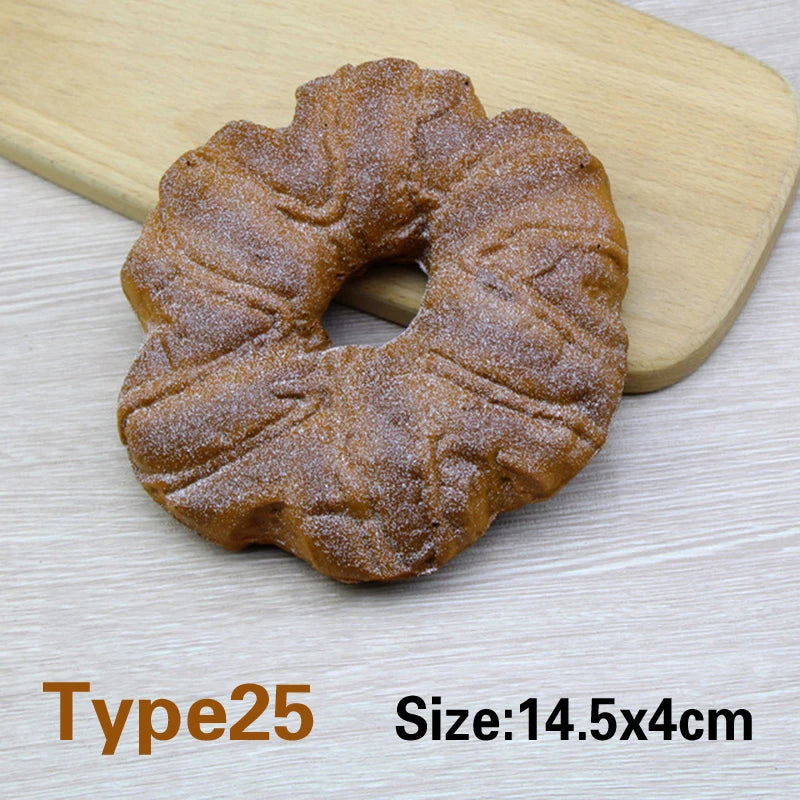 Artificial Fake Bread Ornaments French Baguette Cake Bakery Craft Kids Easter Decor Toy Donuts Simulation Bread Kitchen Models