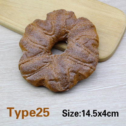 Artificial Fake Bread Ornaments French Baguette Cake Bakery Craft Kids Easter Decor Toy Donuts Simulation Bread Kitchen Models