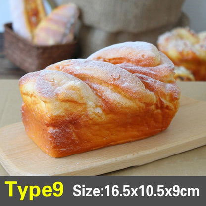 Artificial Fake Bread Ornaments French Baguette Cake Bakery Craft Kids Easter Decor Toy Donuts Simulation Bread Kitchen Models
