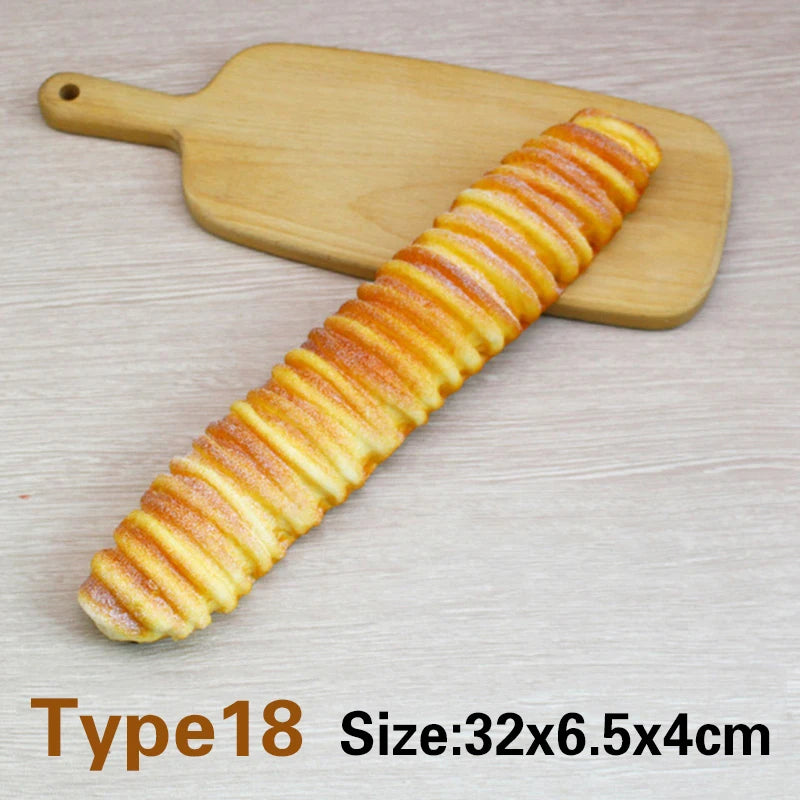 Artificial Fake Bread Ornaments French Baguette Cake Bakery Craft Kids Easter Decor Toy Donuts Simulation Bread Kitchen Models