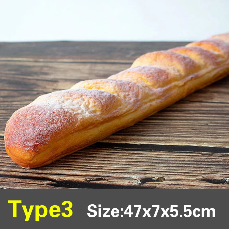 Artificial Fake Bread Ornaments French Baguette Cake Bakery Craft Kids Easter Decor Toy Donuts Simulation Bread Kitchen Models