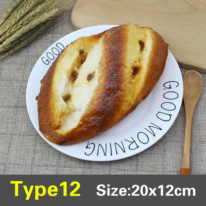 Artificial Fake Bread Ornaments French Baguette Cake Bakery Craft Kids Easter Decor Toy Donuts Simulation Bread Kitchen Models