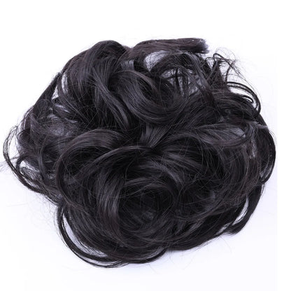 Synthetic Messy Bun Hair Piece Scrunchie Donut Tousled Flexible Hair Bun Straight Chignon Wig Accessory Updo Bun Hair