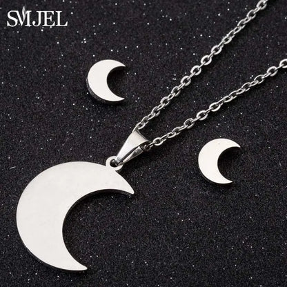 Fashion Stainless Steel Necklace Rabbit Earrings Women Cute Bunny Rabbit Unicorn Kitty Charm Necklace Easter Jewelry Gifts