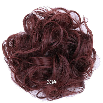 Synthetic Messy Bun Hair Piece Scrunchie Donut Tousled Flexible Hair Bun Straight Chignon Wig Accessory Updo Bun Hair