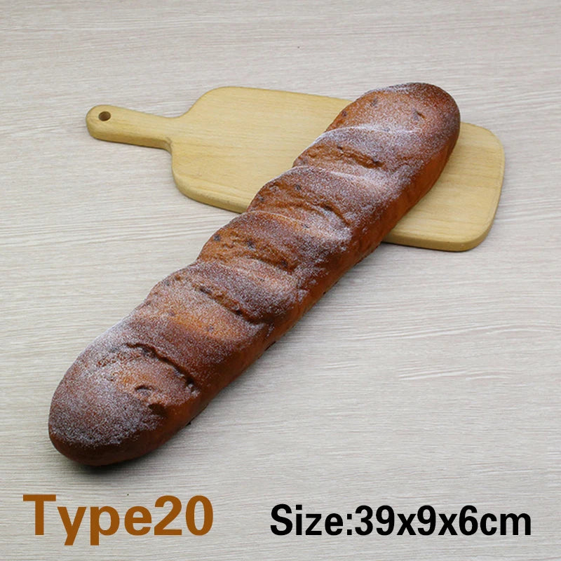 Artificial Fake Bread Ornaments French Baguette Cake Bakery Craft Kids Easter Decor Toy Donuts Simulation Bread Kitchen Models