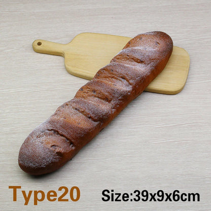 Artificial Fake Bread Ornaments French Baguette Cake Bakery Craft Kids Easter Decor Toy Donuts Simulation Bread Kitchen Models
