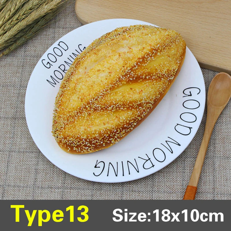 Artificial Fake Bread Ornaments French Baguette Cake Bakery Craft Kids Easter Decor Toy Donuts Simulation Bread Kitchen Models