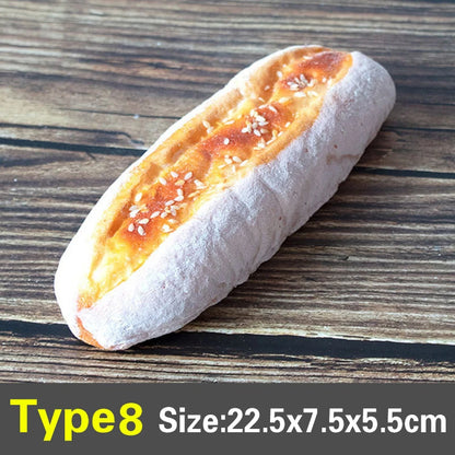Artificial Fake Bread Ornaments French Baguette Cake Bakery Craft Kids Easter Decor Toy Donuts Simulation Bread Kitchen Models