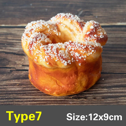 Artificial Fake Bread Ornaments French Baguette Cake Bakery Craft Kids Easter Decor Toy Donuts Simulation Bread Kitchen Models